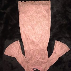 Mauve lace bell sleeve dress